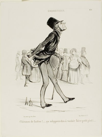 ¡Malditas botas! That Will Teach Me to Take Smaller Steps..." plato 6 de Coquetterie de Honoré Victorin Daumier