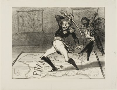 El emperador Nicolás trabajando en su gabinete, lámina 94 de Actualités de Honoré Victorin Daumier