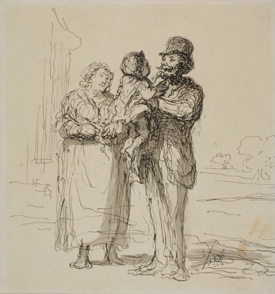 Escena familiar de Honoré Victorin Daumier