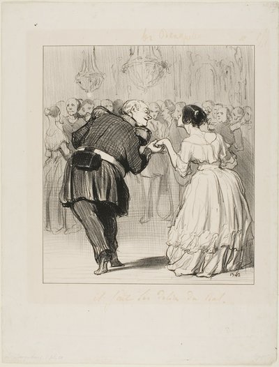 Se deleita con la pelota, plato 10 de Les Banqueteurs de Honoré Victorin Daumier