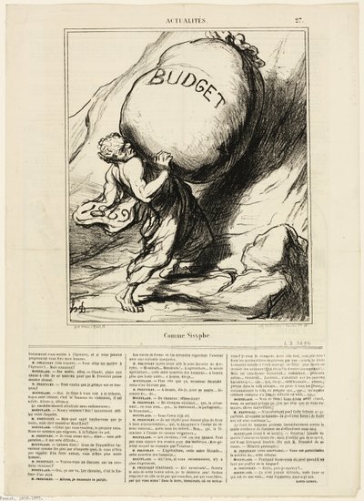 Como Sísifo, lámina 27 de Actualités de Honoré Victorin Daumier