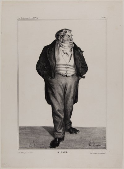 Mr. Baill.., placa 312 de Cartooning Celebrities de Honoré Victorin Daumier