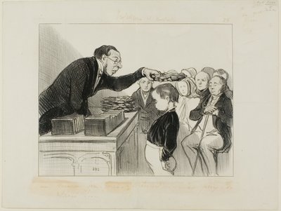Sr. Jean-Joseph-Chaboulard... ¡primer premio a la buena salud!, lámina 28 de Professeurs et Moutards de Honoré Victorin Daumier