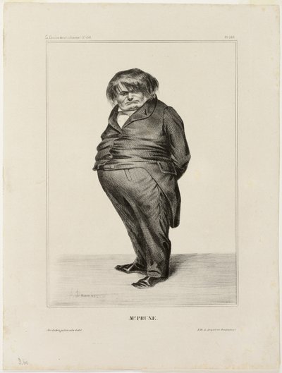 Mr. Prune, lámina 288 de Célébrités de la Caricature de Honoré Victorin Daumier
