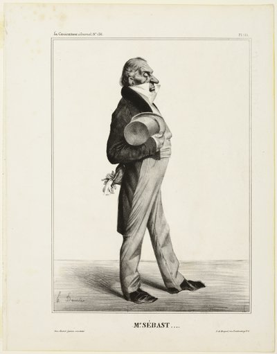 Sr. Sébast ...., lámina 281 de Cartooning Celebrities de Honoré Victorin Daumier