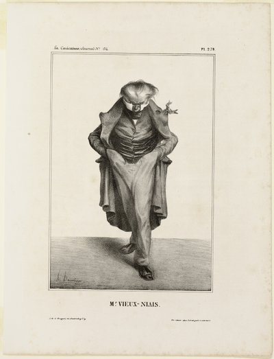 Sr. Vieux-Niais, lámina 278 de Célébrités de la Caricature de Honoré Victorin Daumier