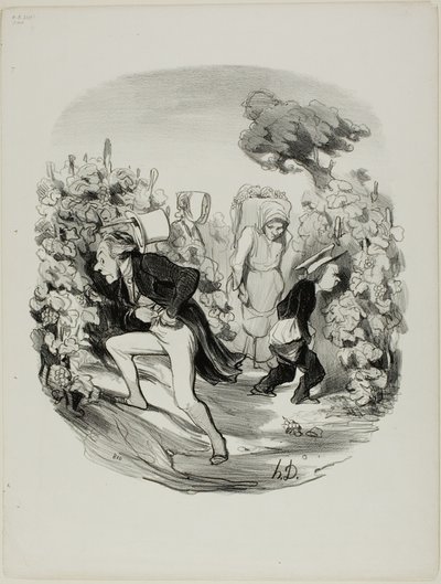 ¡Oh ráfaga! ... ¡las uvas realmente no son buenas este año!, plato 24 de Pastorales de Honoré Victorin Daumier