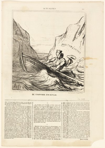 Escila y Caribdis, lámina 44 de Actualités de Honoré Victorin Daumier