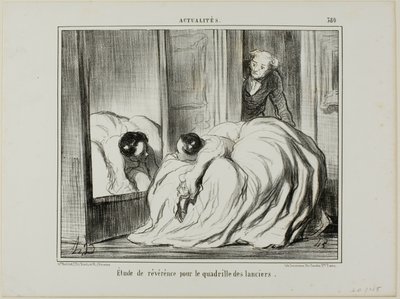 Estudio de Reverencia para la Cuadrilla de Lanceros, lámina 380 de Actualités de Honoré Victorin Daumier