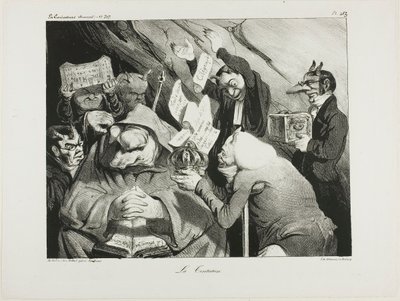 Tentación, plancha 453 de Honoré Victorin Daumier