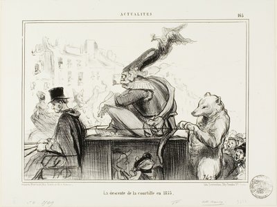 El descenso del Courtille en 1855, lámina 165 de Actualités de Honoré Victorin Daumier