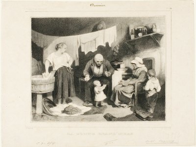 La buena abuela, plancha 55 de Honoré Victorin Daumier