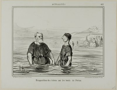 Reaparición de los Tritones del Mar, lámina 412 de Actualités de Honoré Victorin Daumier