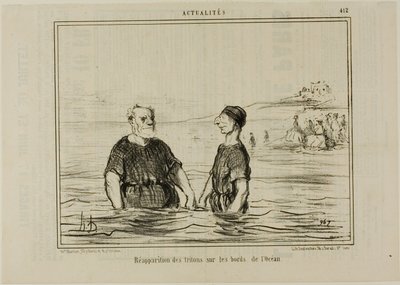 Reaparición de los Tritones del Mar, lámina 412 de Actualités de Honoré Victorin Daumier