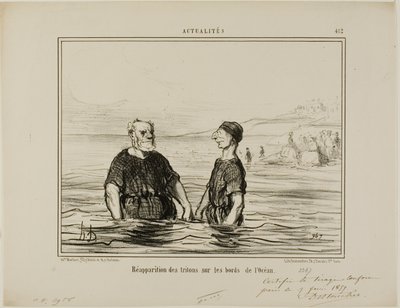 Reaparición de los Tritones del Mar, lámina 412 de Actualités de Honoré Victorin Daumier