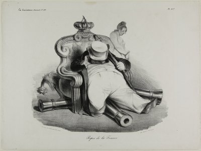 El reposo de Francia, plancha 417 de Honoré Victorin Daumier