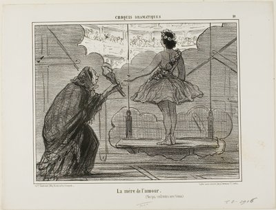 La madre de Eros (no confundir con Venus), lámina 10 de Croquis Dramatiques de Honoré Victorin Daumier