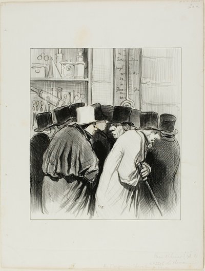 "El termómetro del ingeniero Chevalier tenía razón... a 10 grados los grandes ríos así como las narices se han resfriado... ¡imagínese que mi nariz tardaría tres semanas en descongelarse!...," plato 5 de Paris L