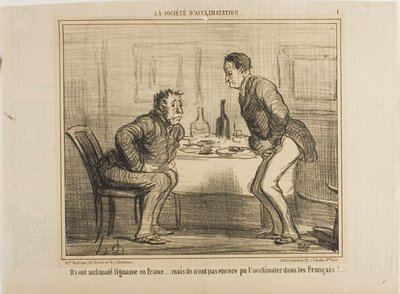 Consiguieron aclimatar la patata india al clima francés, ¡pero sigue siendo un problema aclimatar a los franceses a la patata india!, lámina 1 de La Société D