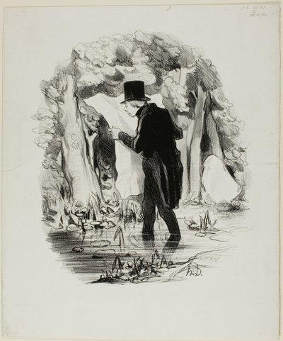 This is Where the Lecture of the Constitutionnel Might Take You, placa 8 de Pastorales de Honoré Victorin Daumier