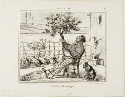 Bajo la sombra en el campo, lámina 11 de Croquis D