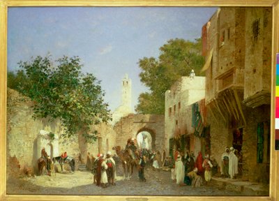 Una escena callejera árabe, 1872 de Honore Boze