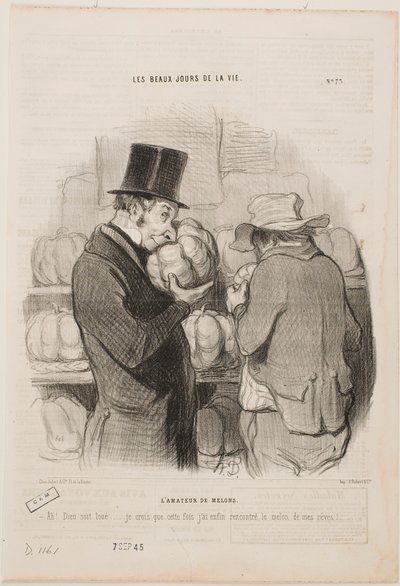 Un conocedor de melones de Honoré Daumier
