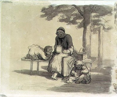 Una abuela de Honoré Daumier