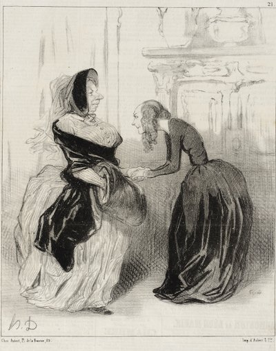 «Adiós, mi querida Flora ... no olvidéis ...» de Honoré Daumier