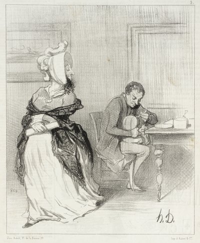 Adiós, querido mío, ¡voy a ver a mis editores! ... de Honoré Daumier