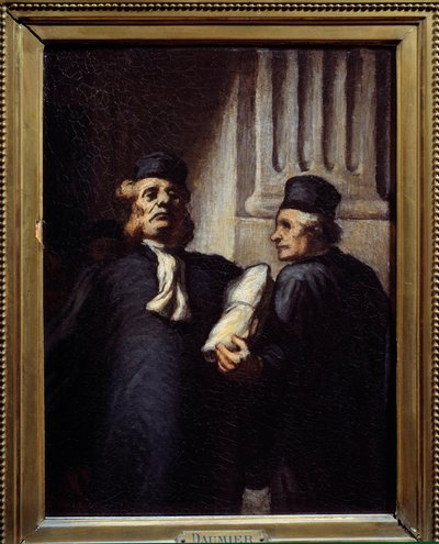 Después de la audiencia, ambos abogados. Pintura de Honore Daumier (1808 - 1879) de Honoré Daumier