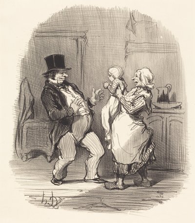 ¡Ah! señor... no se ría así... de Honoré Daumier