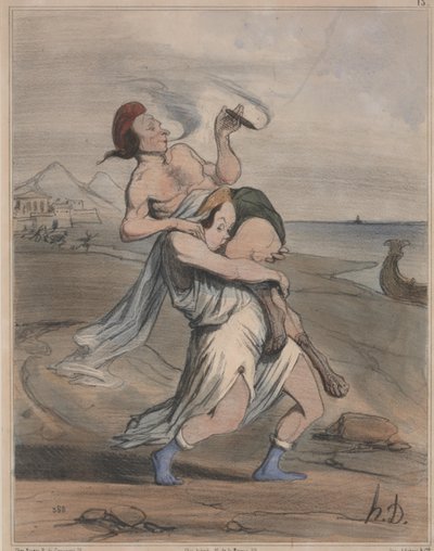 Historia Antigua, no. 13: El Rapto de Helena de Honoré Daumier