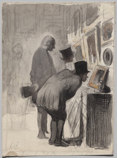 Amantes del arte de Honoré Daumier