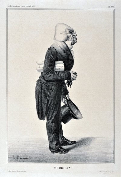 Obra de Honoré Daumier (1808-1879). Charivari data de 1833: Serie Celebrites de la Caricature M. Odieux MUSEO DE BELLAS ARTES - PALACIO LONGCHAMP, MARSELLA de Honoré Daumier