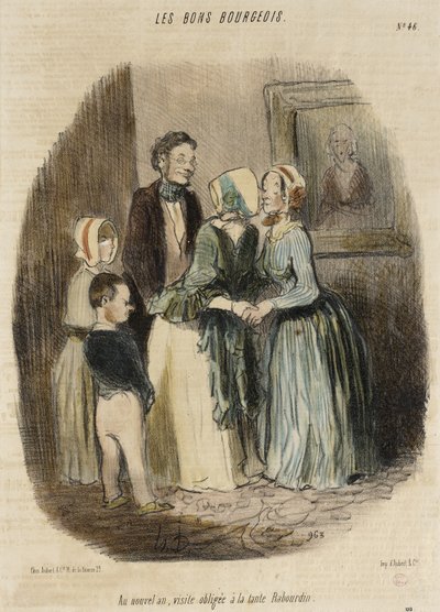 En Año Nuevo, visita obligada a la tía Rabourdin de Honoré Daumier
