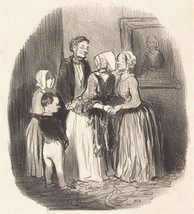 Al nuevo año, visita... a la tía Rabourdin de Honoré Daumier