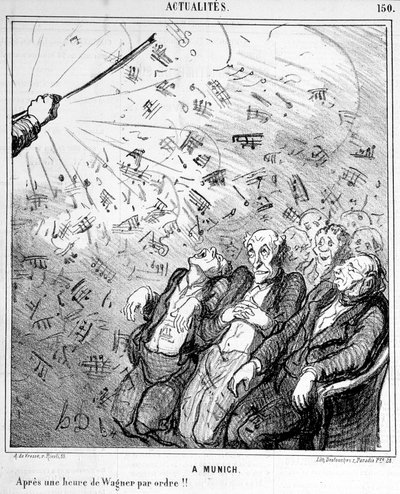 Caricatura sobre la música de Wagner - por Honoré Daumier de Honoré Daumier