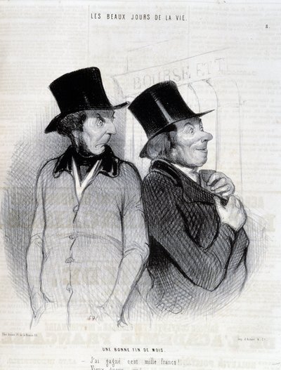 Caricatura sobre los becarios - por Daumier, en "Charivari" del 16/04/1844 de Honoré Daumier