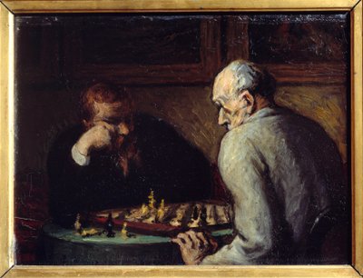 Los jugadores de ajedrez de Honoré Daumier