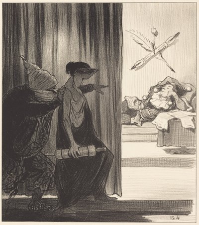 Clitemnestra empujada por mimi Véron... de Honoré Daumier