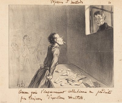 Cómo el encarcelamiento en celda... de Honoré Daumier