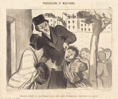 Cómo decidir a un joven a venir... de Honoré Daumier