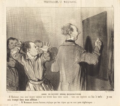 Cómo se convierte uno en un gran matemático de Honoré Daumier