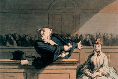 Consejo para la Defensa (El Abogado), c.1862-65 de Honoré Daumier