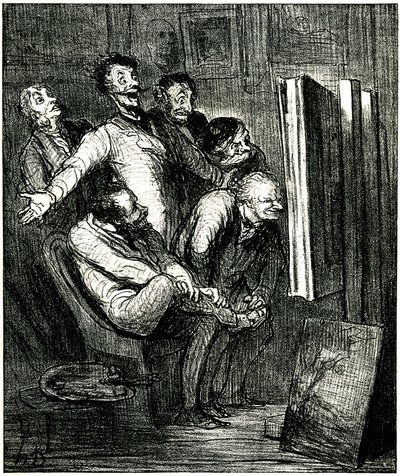 Críticos ante un cuadro de Honore Daumier