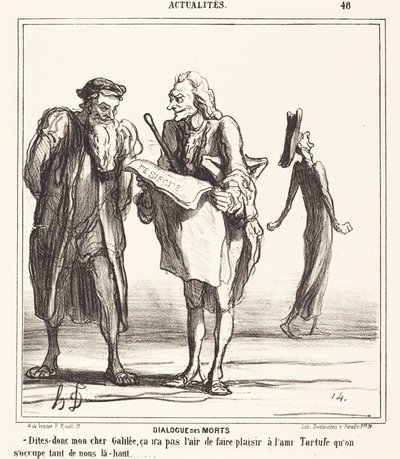 Diálogo de los muertos de Honoré Daumier