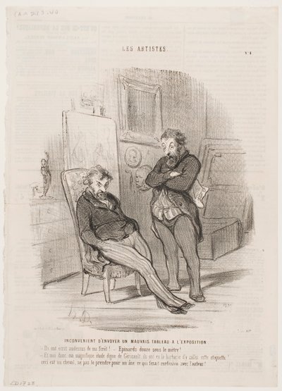 Desventaja de enviar un mal cuadro a la exposición de Honoré Daumier