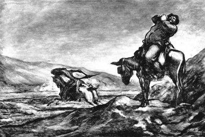 Don Quijote y Sancho Panca de Honoré Daumier