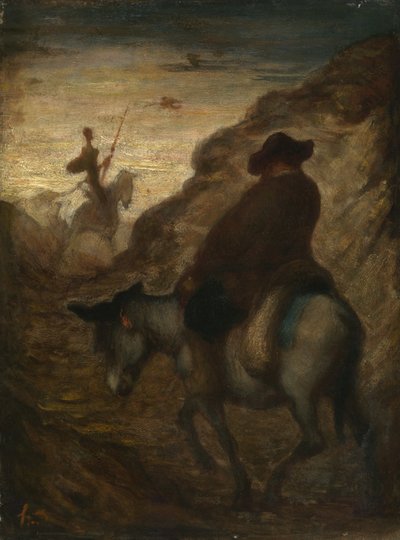Don Quijote y Sancho Panza, c.1864-65 (óleo sobre lienzo) de Honoré Daumier